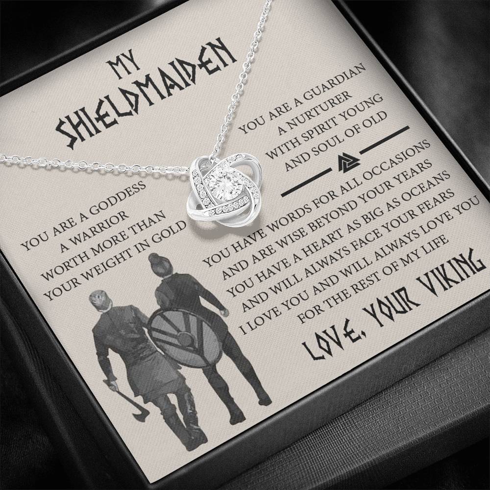 Love Knot Necklace For Your Shieldmaiden Wife Happy Mother's Day Gift Viking