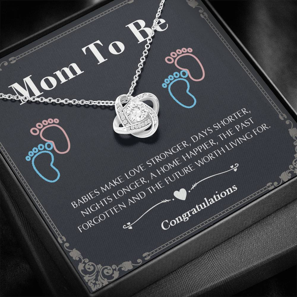 Mom To Be Love Knot Necklace Mom Gift, Gift For New Mom,First Mother's day Gift