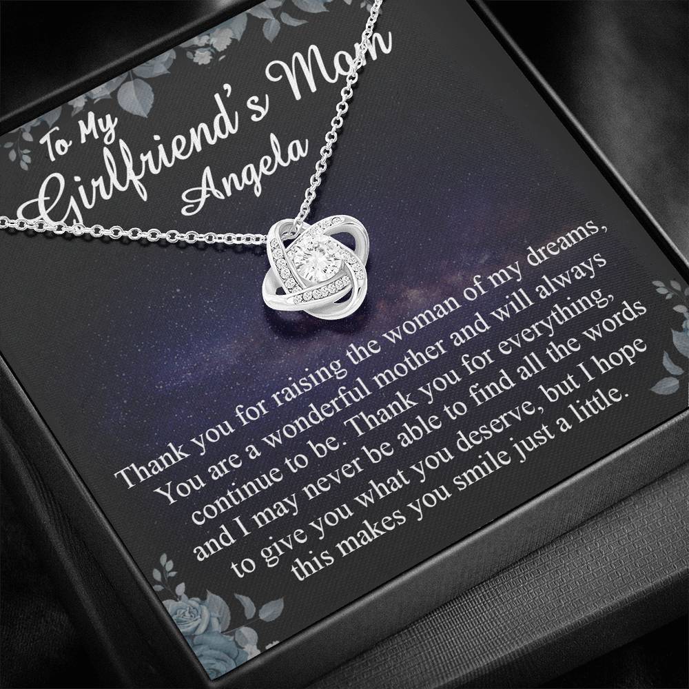 To My Girlfriends Mom Gift Mother's Day Gift for Girlfriend's Mom Necklace Gift Angela