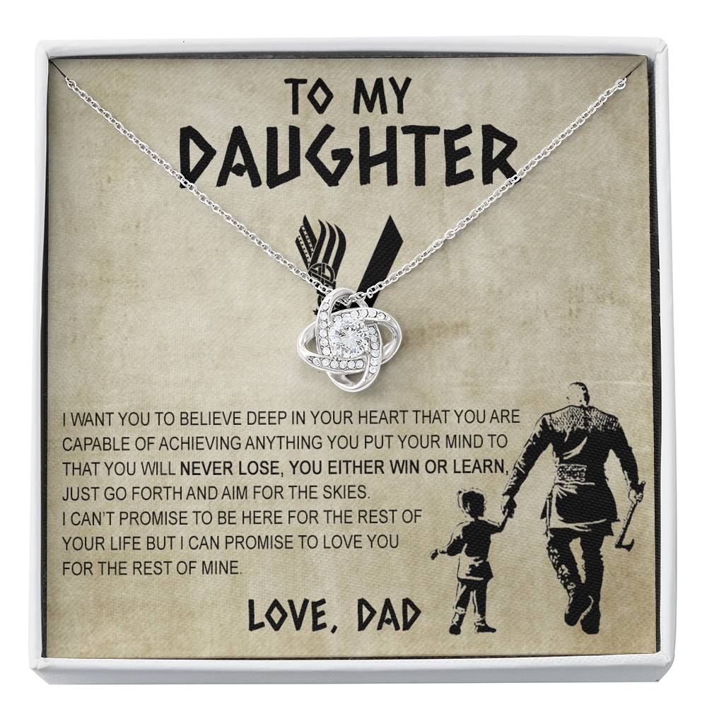 Gift for Daughter from Dad Necklace - Viking Necklace From Daddy To Daughter