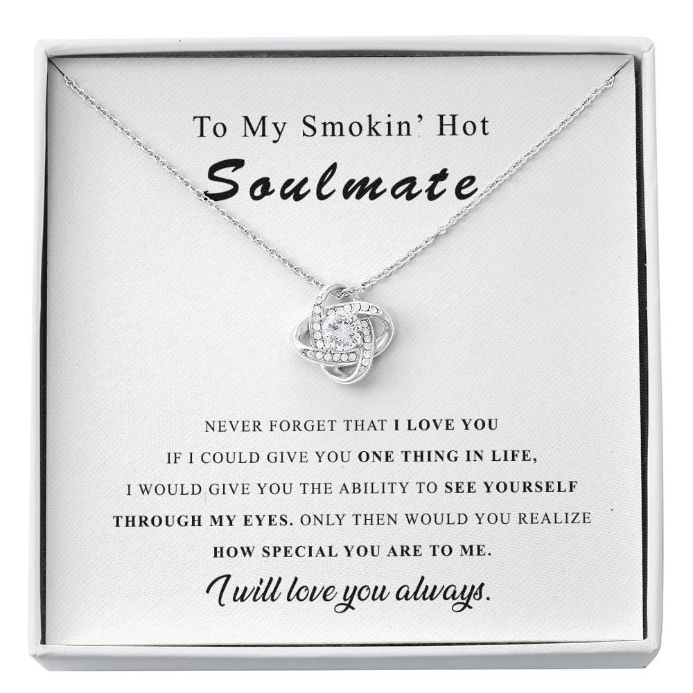To My Soulmate Smokin Hot Necklace, Wife Necklace, Anniversary Gift