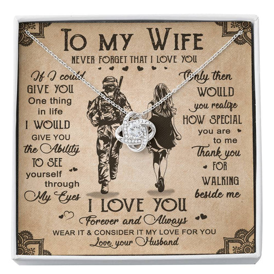 Soldier necklace Husband to wife - Love you forever & always Jewelry To My Wife