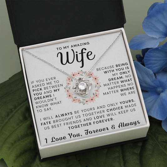 To My Amazing Wife Gift Necklace For Wife Gift for Valentine's Day Gifts For Her