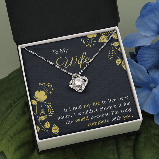 To My Wife Necklace, Anniversary Gift for Wife, Love Knot Necklace Gift for Wife 175117717127