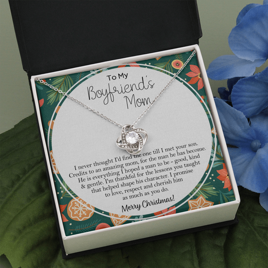 To My Boyfriend's Mom Gift Necklace for Women Christmas Gift for Daughter in law