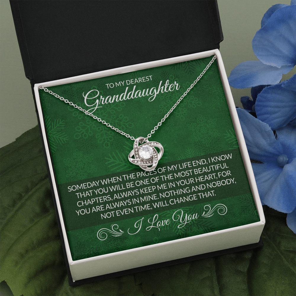 To My Granddaughter From Grandmother Gifts Christmas Necklace For Granddaughter