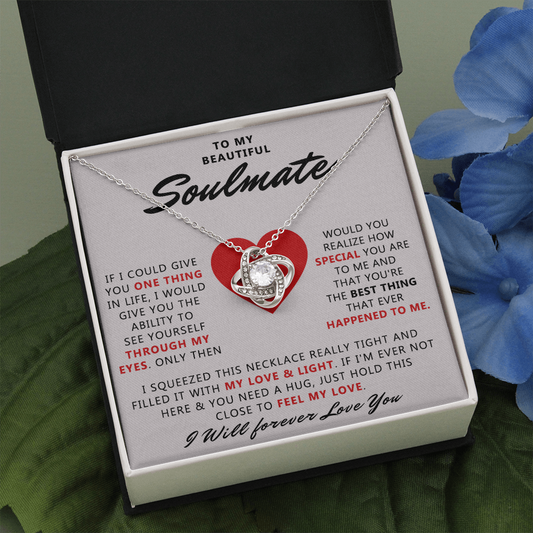 To My Beautiful Soulmate Necklace Anniversary Gift For Wife Jewelry For Wife