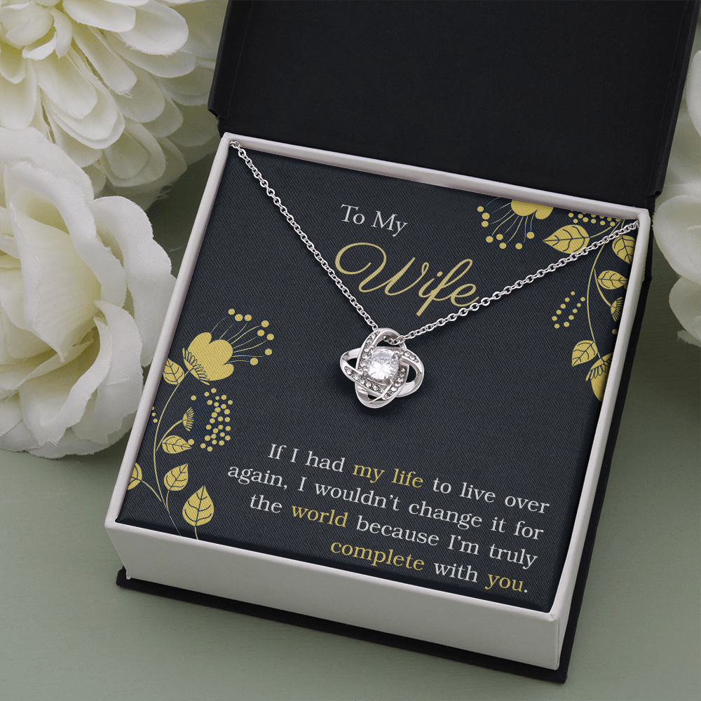 To My Wife Necklace, Anniversary Gift for Wife, Love Knot Necklace Gift for Wife 175117717127