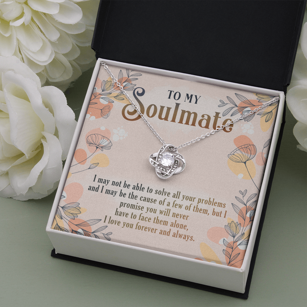 To My Soulmate Love Knot Necklace for Girlfriend Wife Handmade Jewelry Gift for