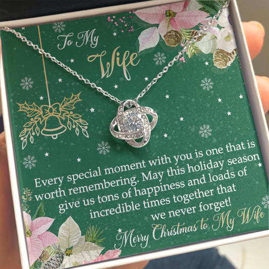 The Love Knot Necklace To My Wife Merry Christmas Merry Christmas Gift for Wife