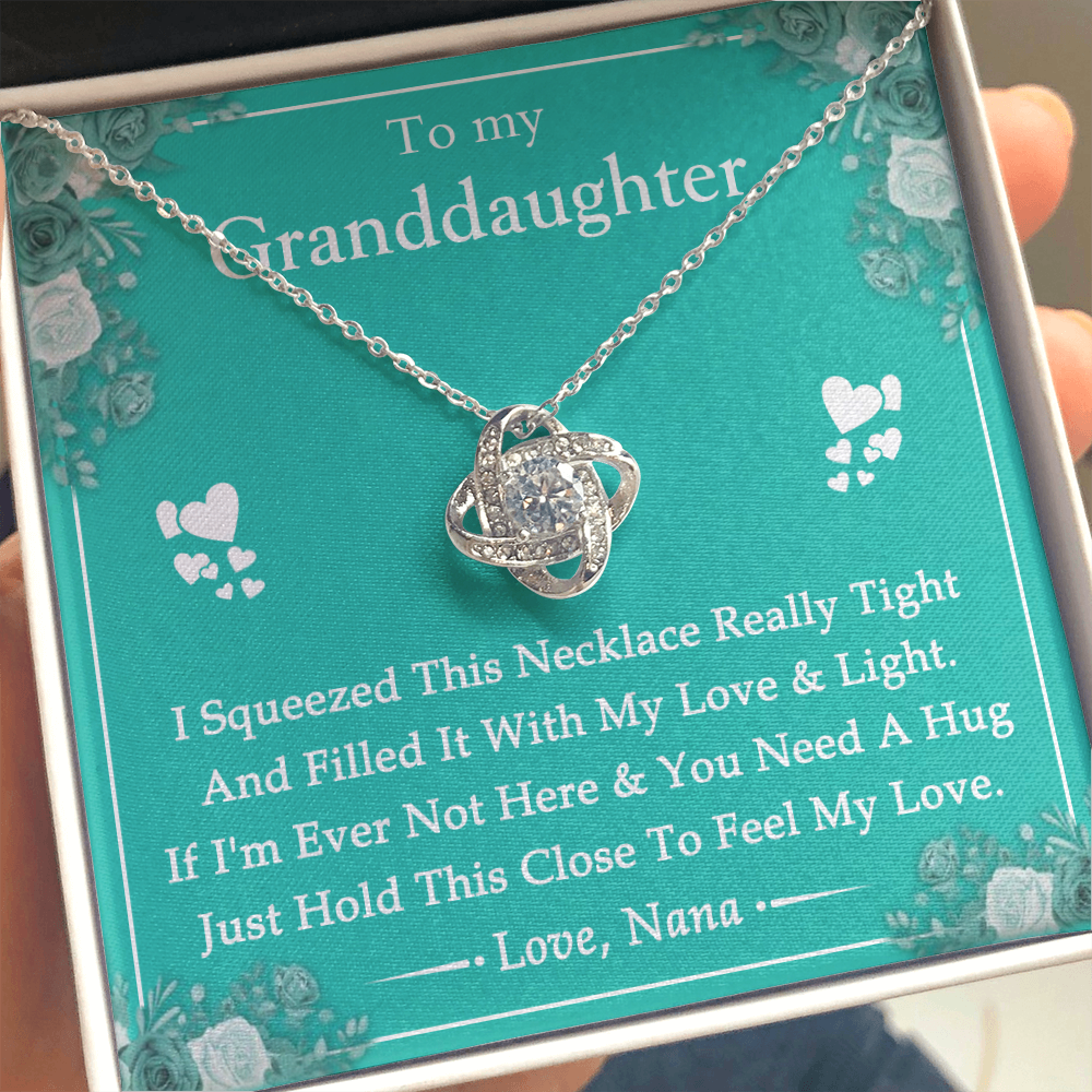 My Granddaughter Love Knot Necklace, Granddaughter Jewelry, Granddaughter Gift