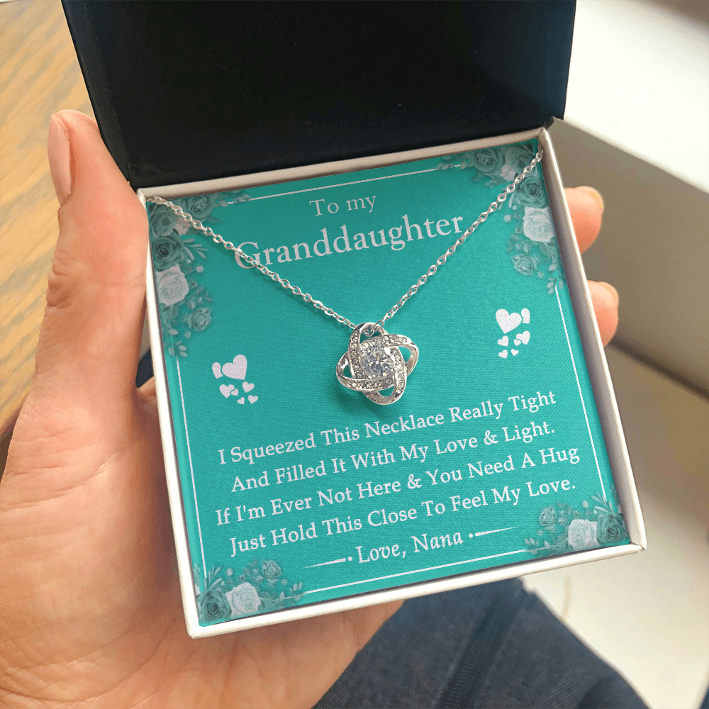 My Granddaughter Love Knot Necklace, Granddaughter Jewelry, Granddaughter Gift