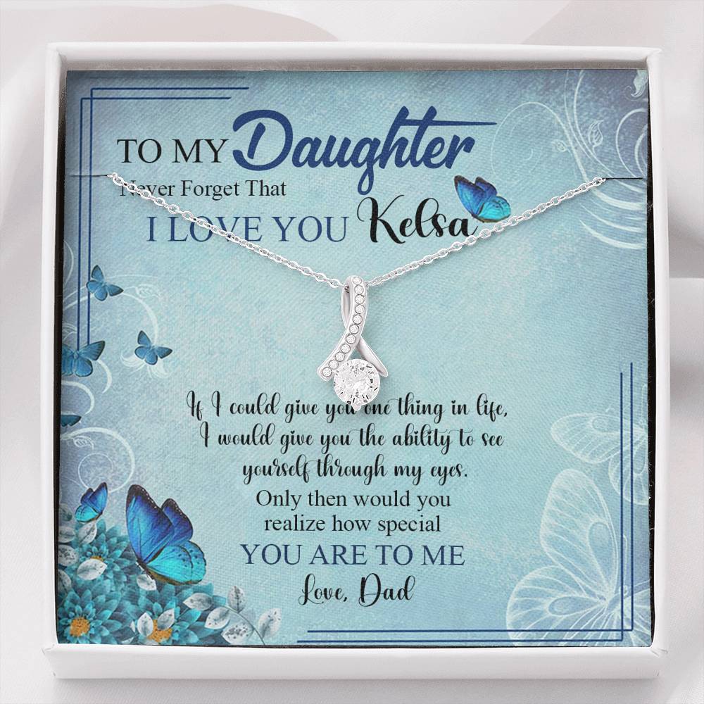 Graduation Gift To My Daughter Necklace from Dad High School Grad, College Grad