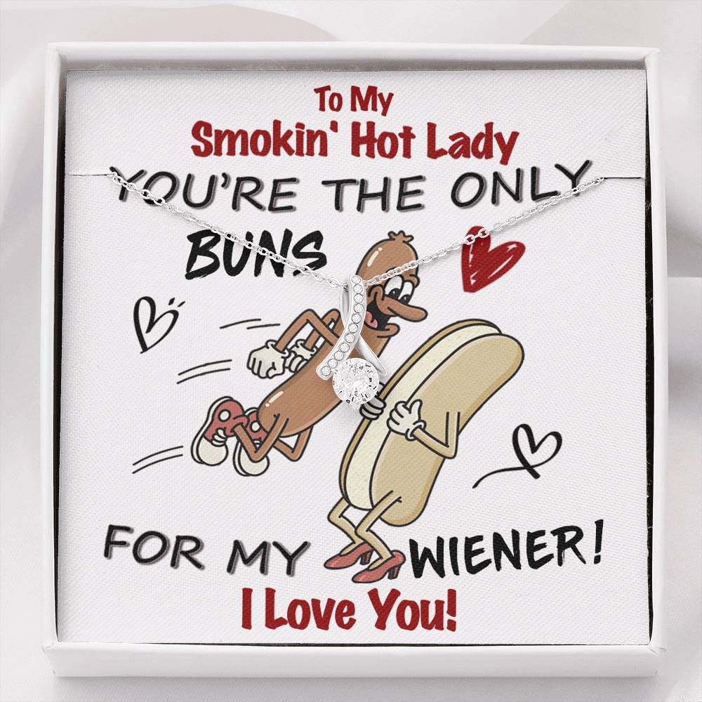To Smokin' Hot Lady Necklace, Personalized Gift, Funny Gift For Smokin' Hot Lady
