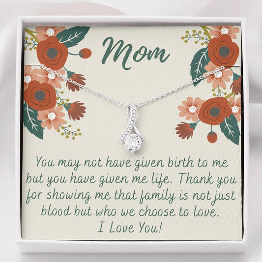 To My Mom Love Knot Necklace Gift for Stepmom Birthday Present Idea for Mother