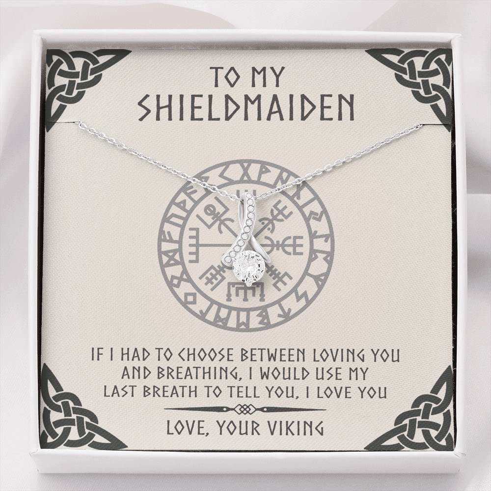 To My Shieldmaiden Alluring Beauty Necklace, Viking Gifts, Valentines Day Gifts