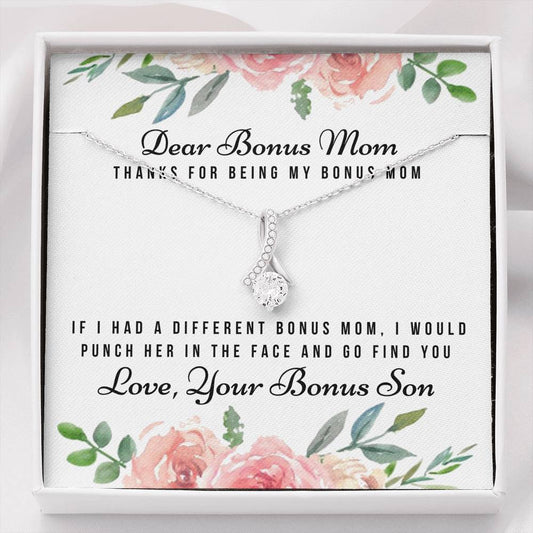 My Bonus Mom Alluring Beautiful Necklace, Gift For Bonus Mom, Mother’s Day Gift