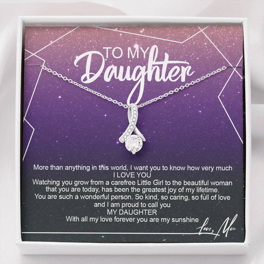 To My Daughter Alluring Beautiful Necklace, Jewelry For Daughter, Daughter Gift
