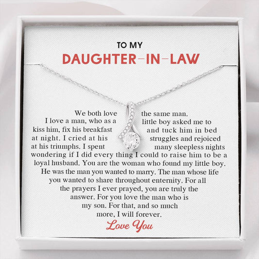 To My Daughter-in-Law Alluring Beauty Necklace Birthday Graduation Gift For Her