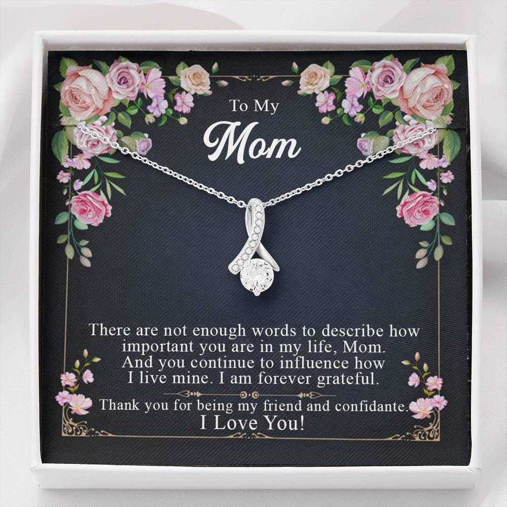 To My Mom Alluring Beauty Necklace, Gift Necklace for Mother, Mother's Day Gift