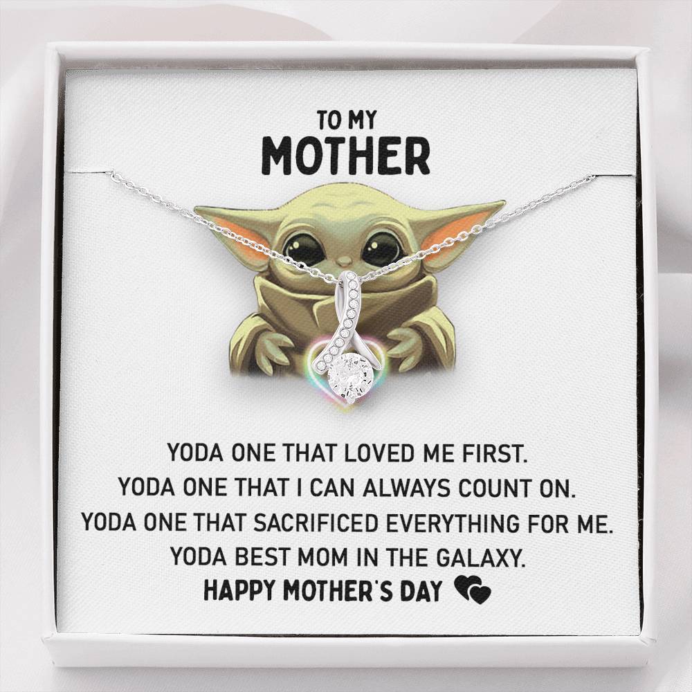 Mothers Day Gift Jewelry For Mom Baby Yoda Mom Gift Alluring Beauty Necklace