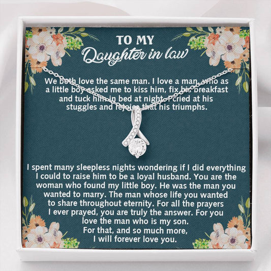 To My Daughter-in-law Unique Gift Alluring Beauty Necklace For Daughter In Law