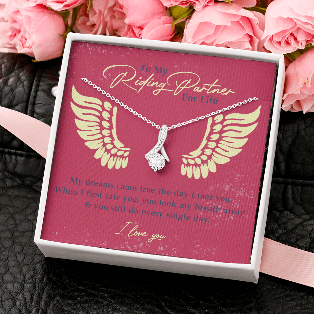 To My Riding Partner for Life Necklace Biker Wife Motorcycle Jewelry For Women