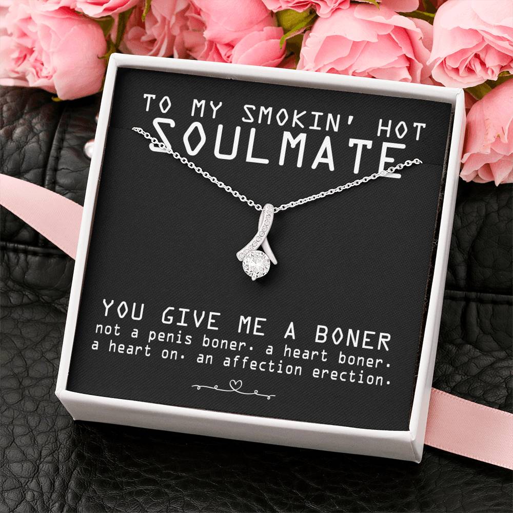 To My Smokin' Hot Soulmate Necklace Gift for Fiancee Wife Birthday Present Xmas