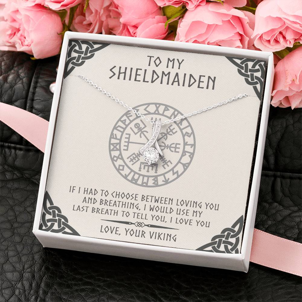 To My Shieldmaiden Alluring Beauty Necklace, Viking Gifts, Valentines Day Gifts