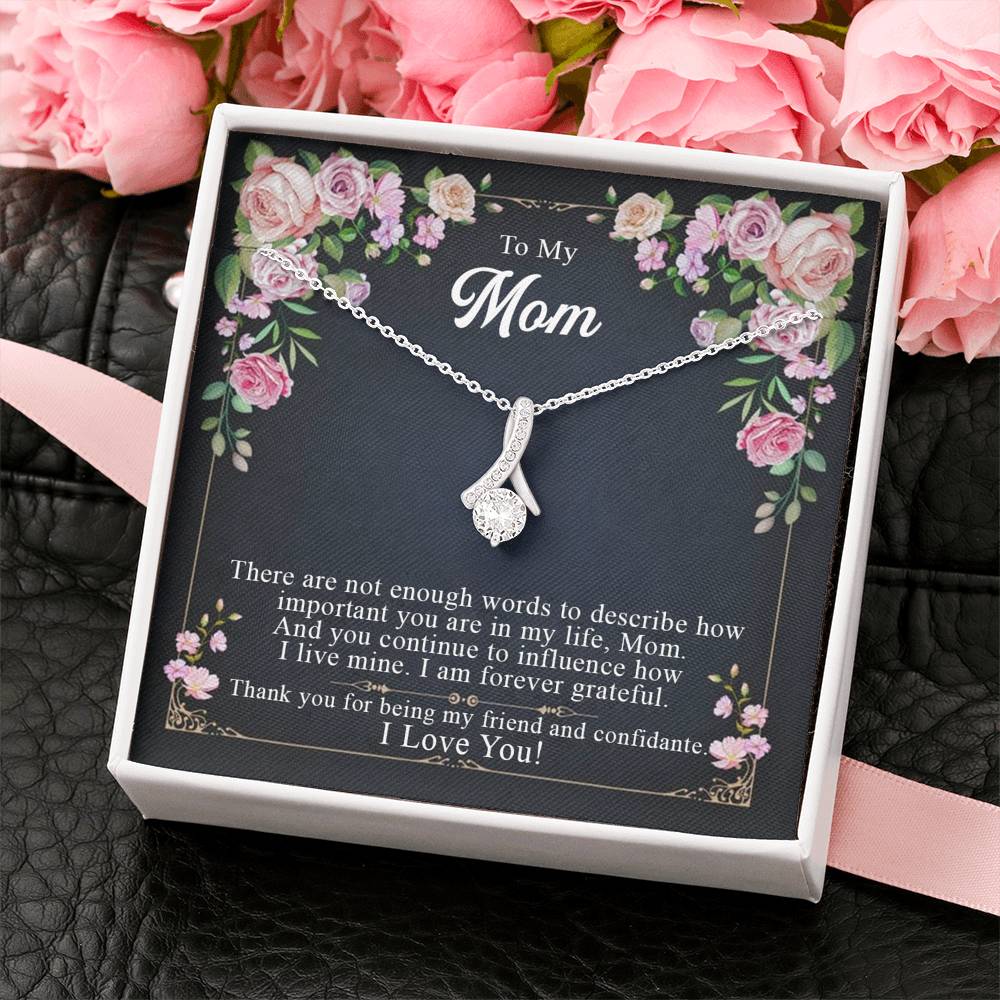 To My Mom Alluring Beauty Necklace, Gift Necklace for Mother, Mother's Day Gift