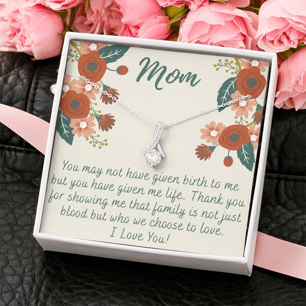 To My Mom Love Knot Necklace Gift for Stepmom Birthday Present Idea for Mother