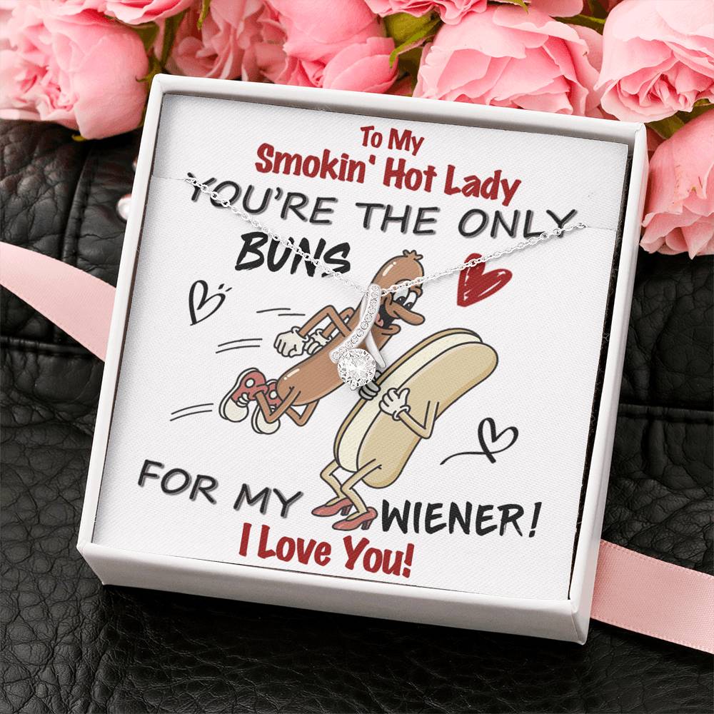 To Smokin' Hot Lady Necklace, Personalized Gift, Funny Gift For Smokin' Hot Lady