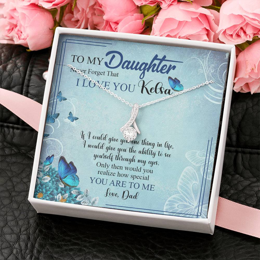 Graduation Gift To My Daughter Necklace from Dad High School Grad, College Grad