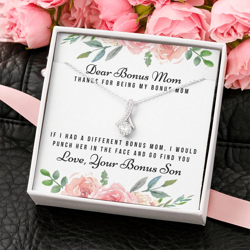 My Bonus Mom Alluring Beautiful Necklace, Gift For Bonus Mom, Mother’s Day Gift
