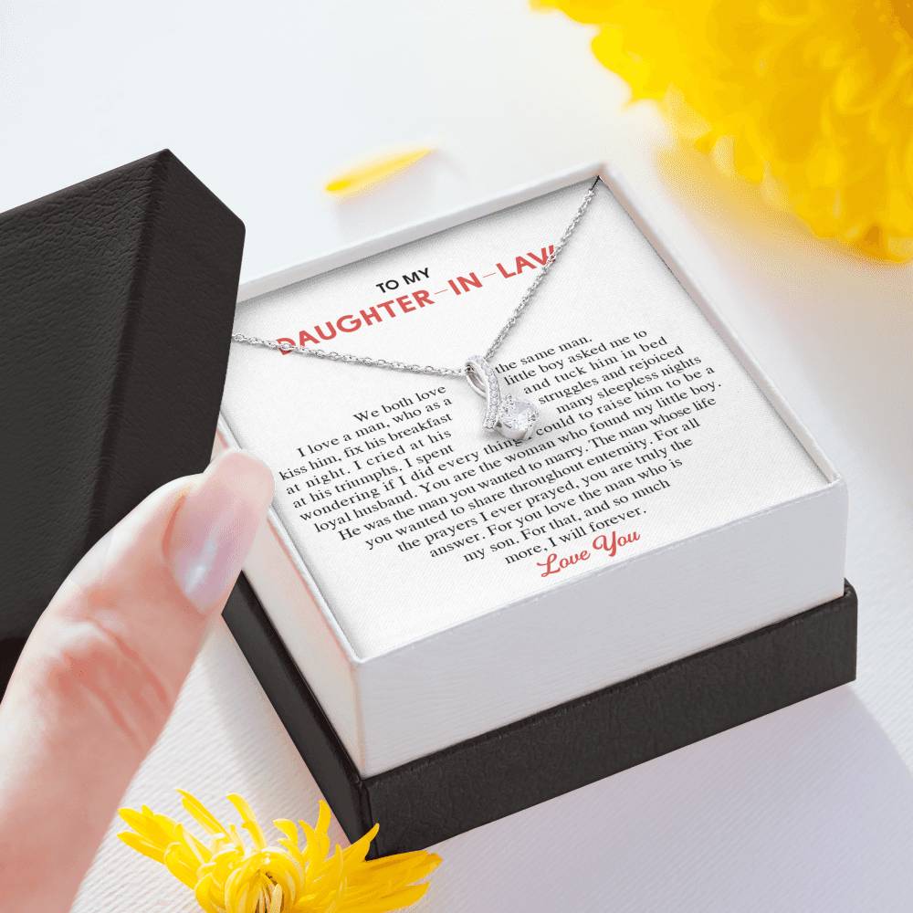 To My Daughter-in-Law Alluring Beauty Necklace Birthday Graduation Gift For Her