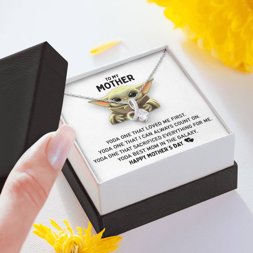Mothers Day Gift Jewelry For Mom Baby Yoda Mom Gift Alluring Beauty Necklace
