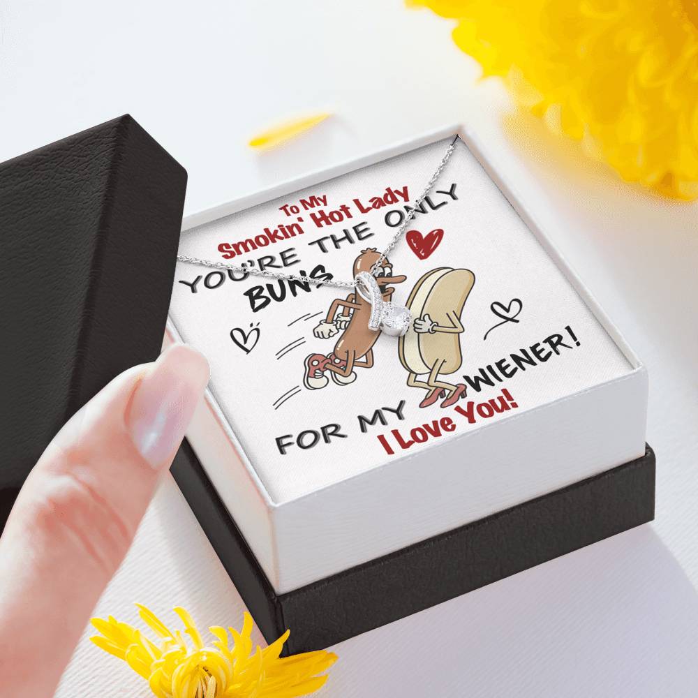 To Smokin' Hot Lady Necklace, Personalized Gift, Funny Gift For Smokin' Hot Lady