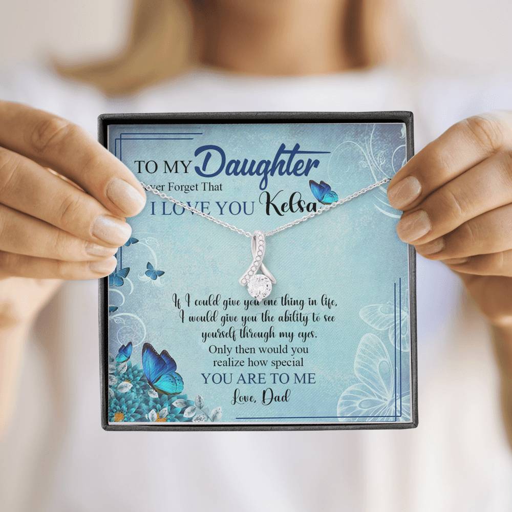 Graduation Gift To My Daughter Necklace from Dad High School Grad, College Grad