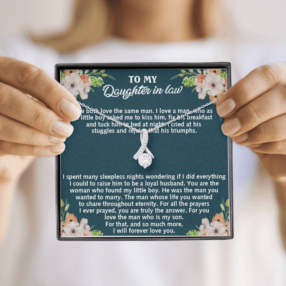To My Daughter-in-law Unique Gift Alluring Beauty Necklace For Daughter In Law