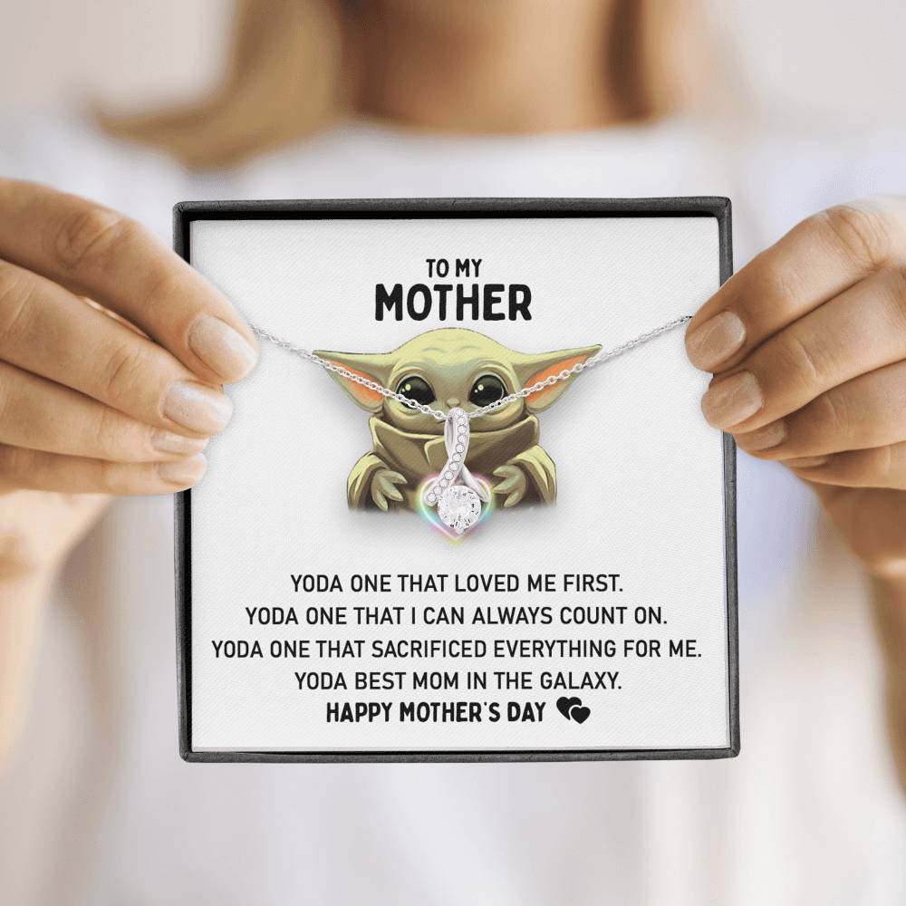 Mothers Day Gift Jewelry For Mom Baby Yoda Mom Gift Alluring Beauty Necklace