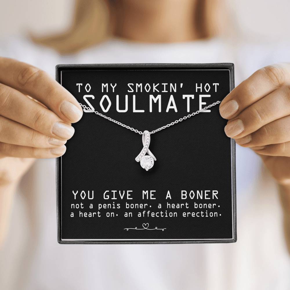 To My Smokin' Hot Soulmate Necklace Gift for Fiancee Wife Birthday Present Xmas