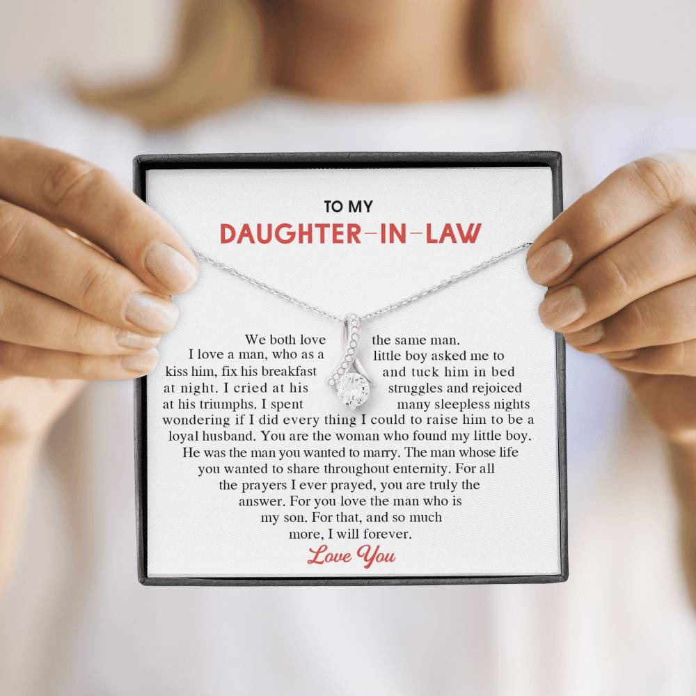 To My Daughter-in-Law Alluring Beauty Necklace Birthday Graduation Gift For Her