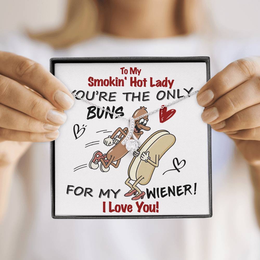 To Smokin' Hot Lady Necklace, Personalized Gift, Funny Gift For Smokin' Hot Lady