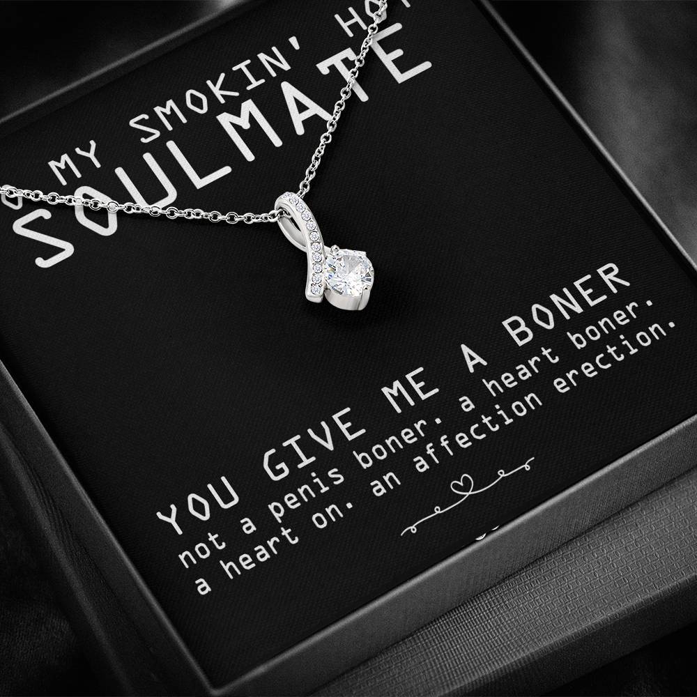 To My Smokin' Hot Soulmate Necklace Gift for Fiancee Wife Birthday Present Xmas