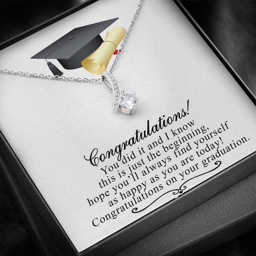 Grad Gift Necklace, College Graduation Gift for Her, Alluring Beauty Necklace
