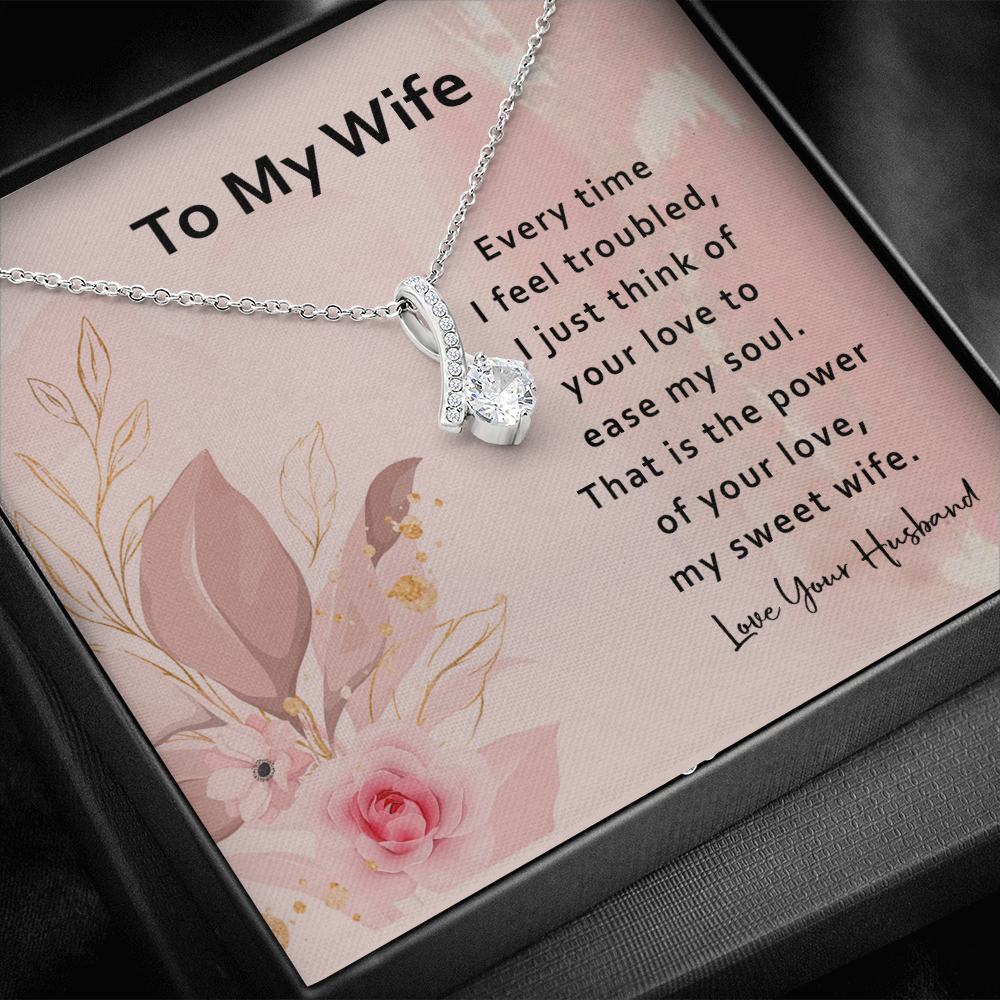 To My Wife Necklace Gift for Wife Valentines Day Best Jewelry Gift For Wife