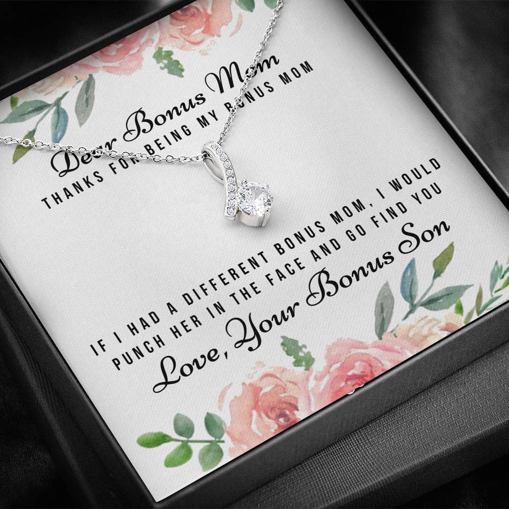My Bonus Mom Alluring Beautiful Necklace, Gift For Bonus Mom, Mother’s Day Gift