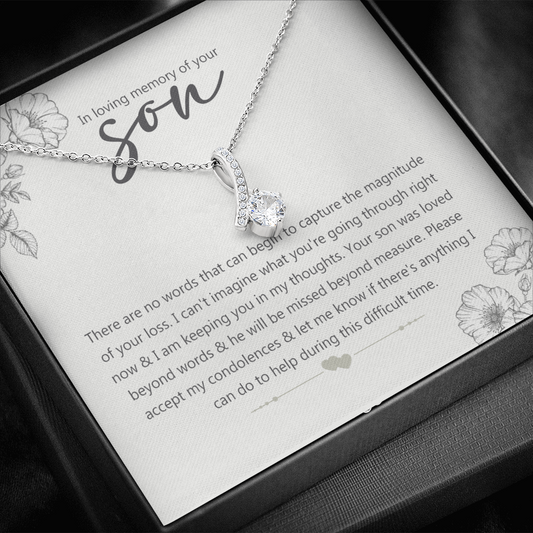 Bereavement Gift Loss of Son In Loving Memory Of Your Son Memorial Necklace