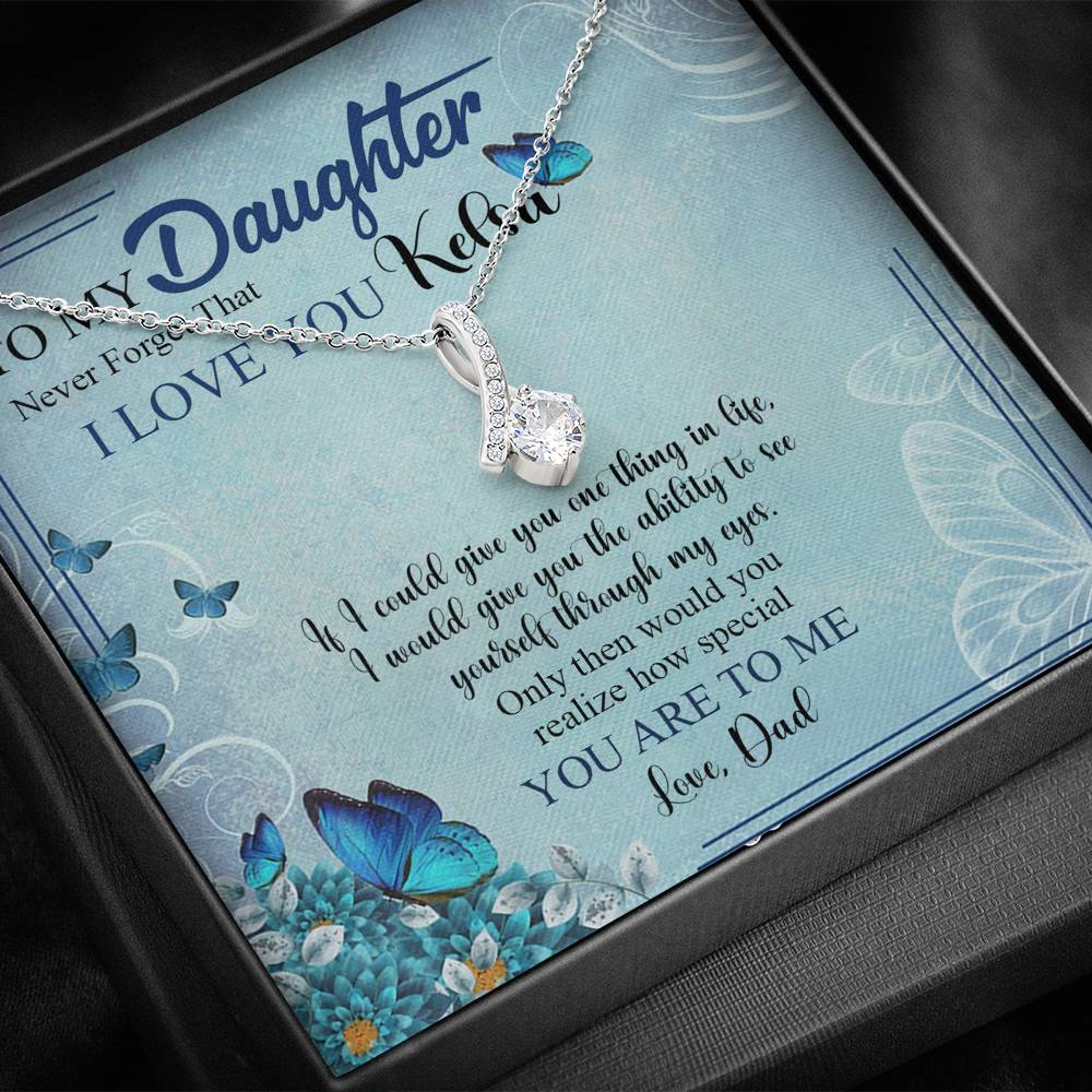Graduation Gift To My Daughter Necklace from Dad High School Grad, College Grad