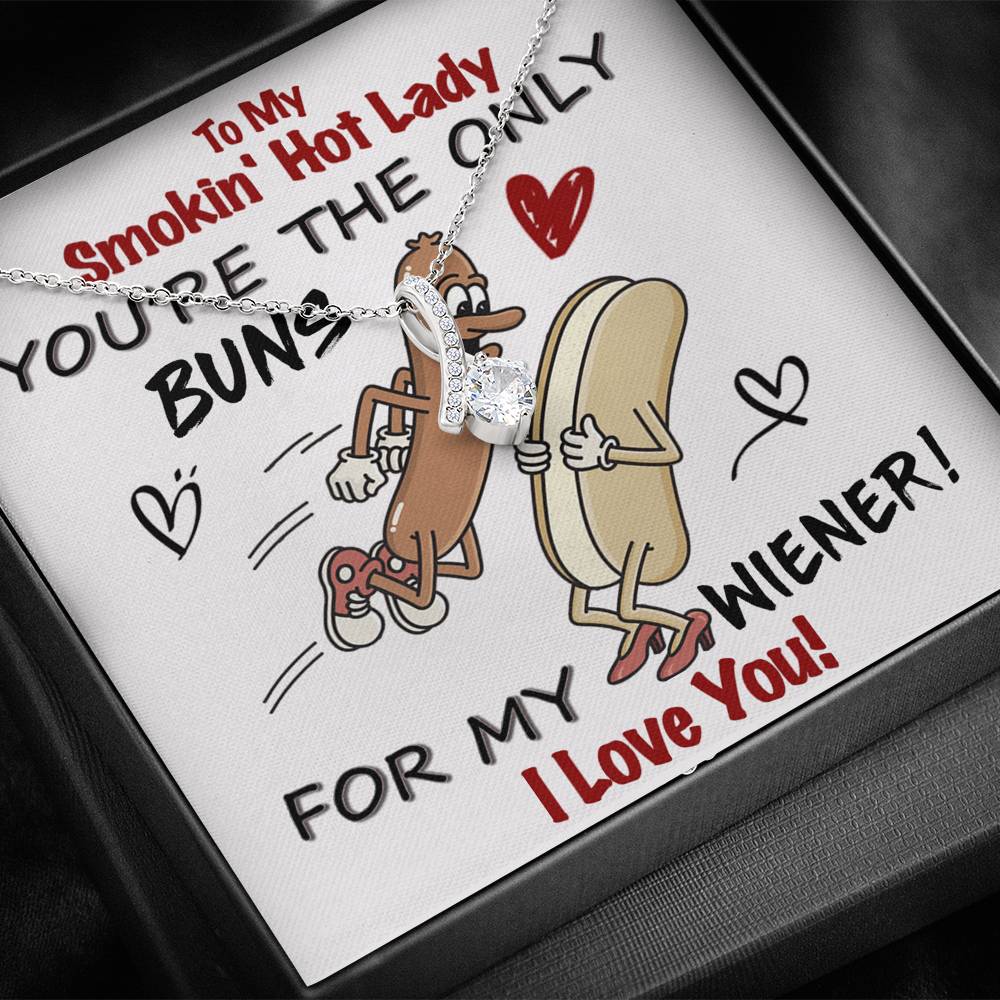 To Smokin' Hot Lady Necklace, Personalized Gift, Funny Gift For Smokin' Hot Lady